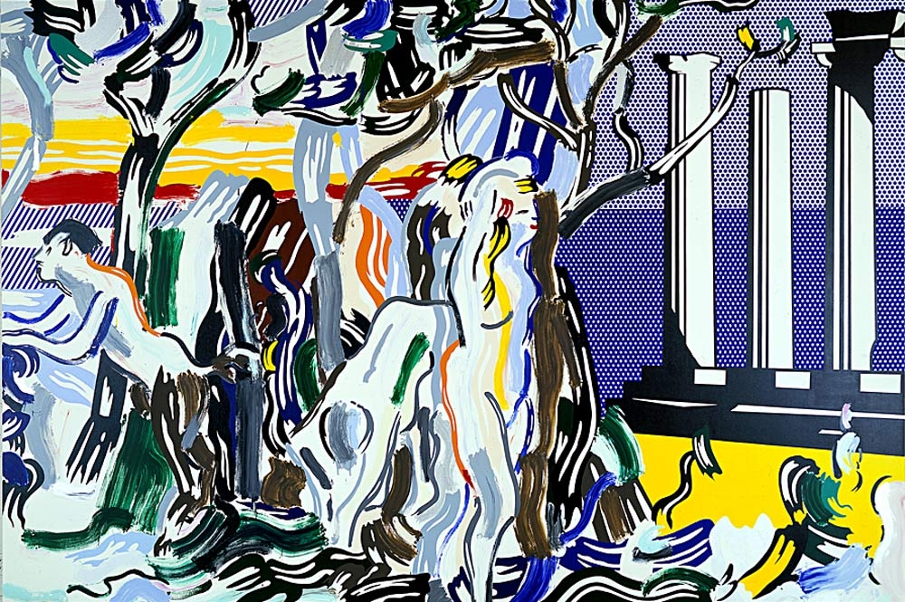 Lichtenstein - 1986 - Forest Scene with Temple.JPG